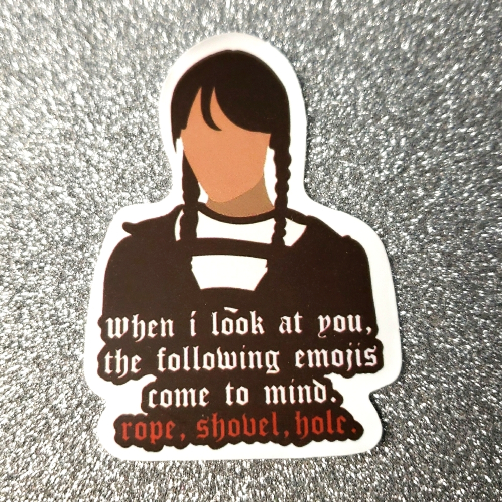 10/$10 ADDAMS FAMILY waterproof sticker Wednesday